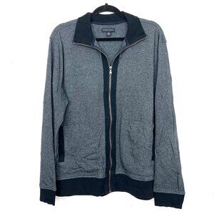 Banana Republic‎ Navy Zip Up Sweater Knit Jacket Men's XL